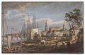 T�ubert, Gustav: Dresden, Westlicher Elbkai mit Blick auf die Stadt
