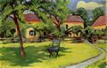 Macke, August: Unser G�rtchen und Krankenhaus in Tegernsee