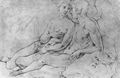 Raffael (Kopist): Psyche-Loggia, Studie, Amor und Psyche