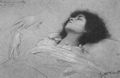 Klimt, Gustav: Studienblatt mit dem Oberk�rper eines M�dchens und Handskizzen