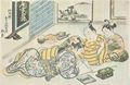 Okumura Masanobu: Aus der Serie �Berg intensiver Leidenschaft - Schlafzimmermuster�: Duft
