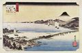 Utagawa Hiroshige: Aus der Serie �Acht Ansichten des Biwa-Sees�: Sonnenuntergang in Seta
