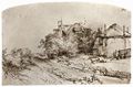 Rembrandt Harmensz. van Rijn: Geh�ft an einer Landstra�e