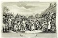 Hogarth, William: Folge »Flei� und Faulheit«, Elftes Blatt: Der Faule wird zu Tyburn hingerichtet