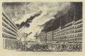 Ximeno, Jos�: Brand auf der Plaza Mayor in Madrid