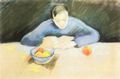 Macke, August: Helmuth Macke lesend (Tegernsee)