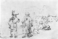 Rembrandt Harmensz. van Rijn: Der Levit und das Krebsweib auf der Rast
