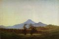 Friedrich, Caspar David: B�hmische Landschaft Gebirgslandschaft, Die zwei B�ume