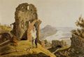 Alt, Jakob: Regensburg, Donaustauf, Ruine der Burg mit altem Flusslauf der Donau