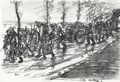 Steinlen, Theophile Alexandre: Marschkolonne