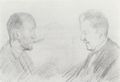 Ancher, Anna: Degn Br�ndum und Architekt Jensen beim Kartenspielen