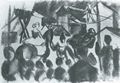 Macke, August: Zirkusszene: Seit�nzer, Kunstreiterin und Clown