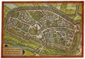 Hogenberg, Franz: Duisburg, Vogelschauplan von Nordwesten