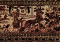 �gyptischer Maler um 1355 v. Chr.: Truhenbild: Tutanchamun im Kampf gegen die Asiaten