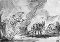 Rembrandt Harmensz. van Rijn: Bileam und die Eselin