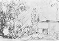 Rembrandt Harmensz. van Rijn: Jesus und die Menschenschar, die die Samariterin herbeiholte, »Kommt, sehet einen Menschen, ob er der Christus sei!«