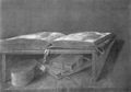 D�rer, Albrecht: Studie zum »Hl. Hieronymus«: Lesepult mit B�chern
