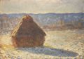 Monet, Claude: Heuschober, Schnee, Morgen