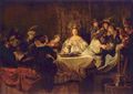 Rembrandt Harmensz. van Rijn: Simson, an der Hochzeitstafel das R�tsel aufgebend