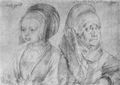 D�rer, Albrecht: M�dchen in k�lnischer Tracht und Portr�t der Agnes D�rer