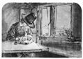 Rembrandt Harmensz. van Rijn: Jan Six, schreibend