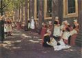 Liebermann, Max: Freistunde im Amsterdamer Waisenhaus (Der Hof des Waisenhauses in Amsterdam)