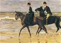 Liebermann, Max: Reiter und Reiterin am Strand