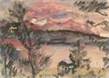Corinth, Lovis: Rosa Wolken, Walchensee