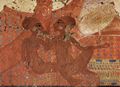 �gyptischer Maler um 1360 v. Chr.: Wandmalerei: Zwei T�chter des Amenophis IV.