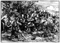 Campagnola, Domenico: Die Heilige Familie mit Heiligen in einer Landschaft