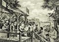 Hogarth, William: Folge »Die Wahlen«, Die Abstimmung