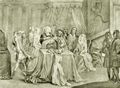 Hogarth, William: Prediger Henley, ein Kind taufend