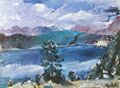 Corinth, Lovis: Walchensee mit L�rche