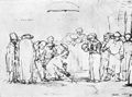 Rembrandt Harmensz. van Rijn: Die Ehebrecherin vor Jesus
