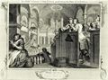 Hogarth, William: Folge »Flei� und Faulheit«, Zweites Blatt: Der Flei�ige in Erf�llung der Pflicht eines Christen