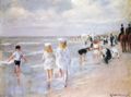 Liebermann, Max: Am Strande. Strand in Scheveningen