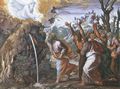 Raffael (Schule): Die Geschichte des Moses: Moses schl�gt Wasser aus dem Felsen