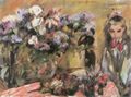 Corinth, Lovis: Blumen und Tochter Wilhelmine