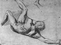 Raffael: Sala di Constantino, Studie f�r die »Konstantinschlacht«, Fallender Krieger