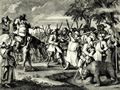 Hogarth, William: Gro�e Illustrationen zu Samuel Butlers »Hudibras«, Hudibras' erstes Abenteuer