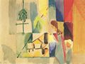 Macke, August: Kinder am Gem�seladen (II)