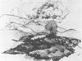 Morgner, Wilhelm: Berglandschaft mit bewegtem Himmel. »Serbische Landschaft«