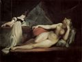 F�ssli, Johann Heinrich: Liegende Nackte und Klavierspielerin