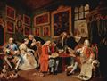 Hogarth, William: Gem�ldezyklus »Mariage � la Mode«, Szene: Der Ehevertrag