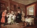 Hogarth, William: Gem�ldezyklus »Mariage � la Mode«, Szene: Selbstmord der Comtesse