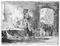 Rembrandt Harmensz. van Rijn (Schule): Der verlorene Sohn l�sst sich sein Erbteil auszahlen