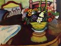 Macke, August: Stillleben mit Hirschkissen und Strau�