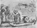 Rembrandt Harmensz. van Rijn: Jakob wird von Laban begr��t