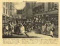 Hogarth, William (Nachfolger um 1740): Der Geck am Fleischerhaken