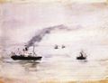 Liebermann, Max: Regenstimmung auf der Elbe